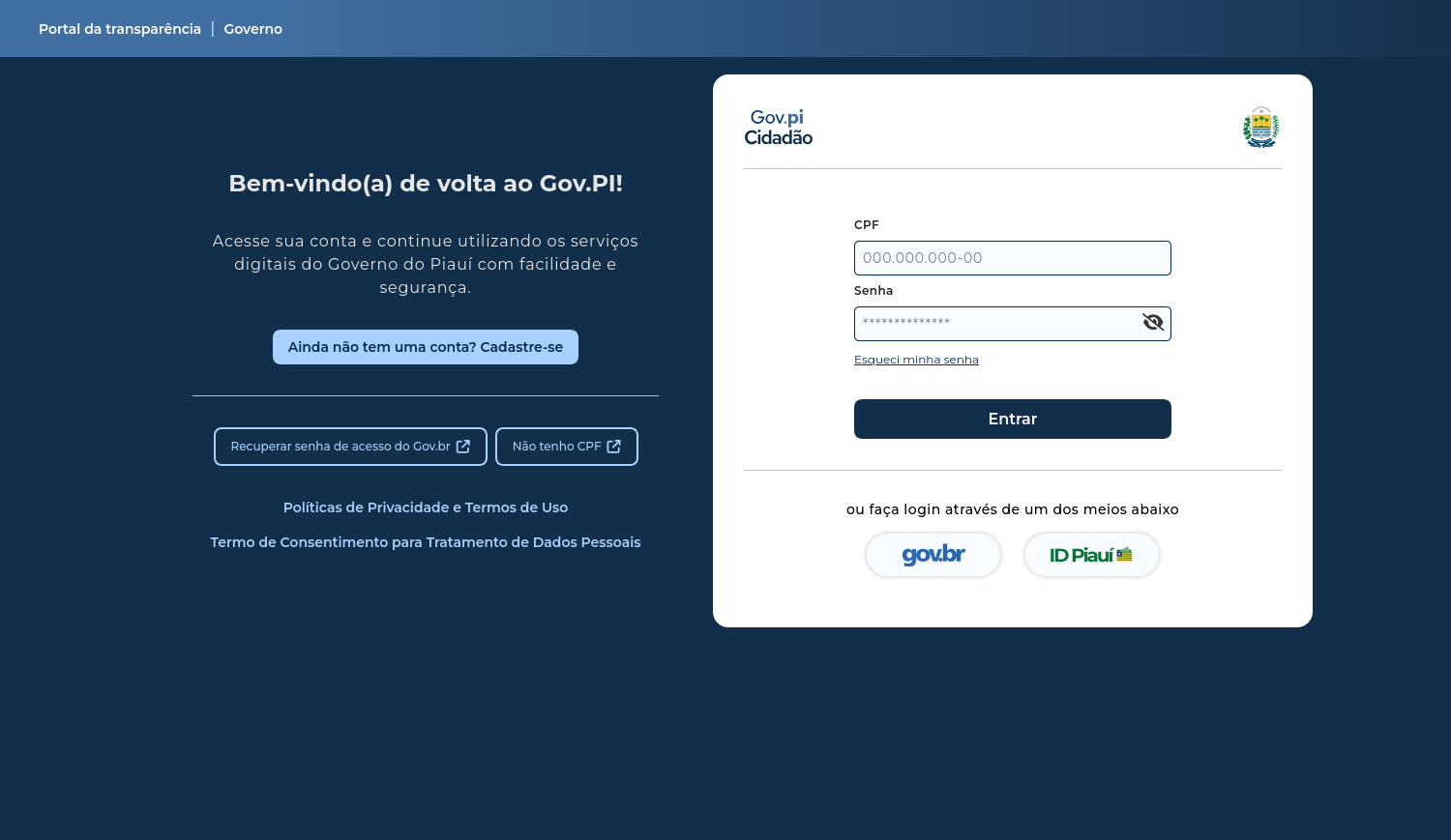 Login Gov.pi