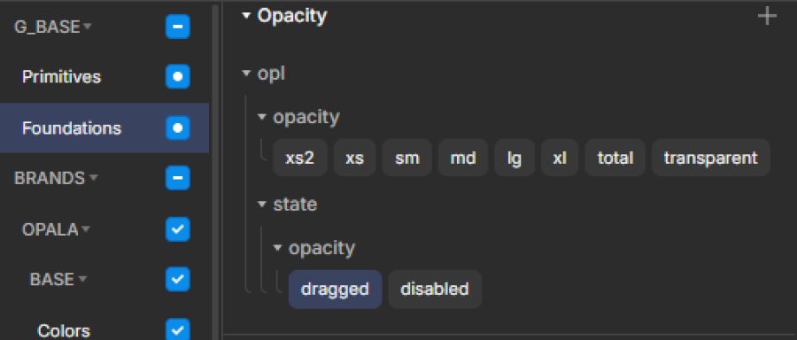 Opacity Tokens