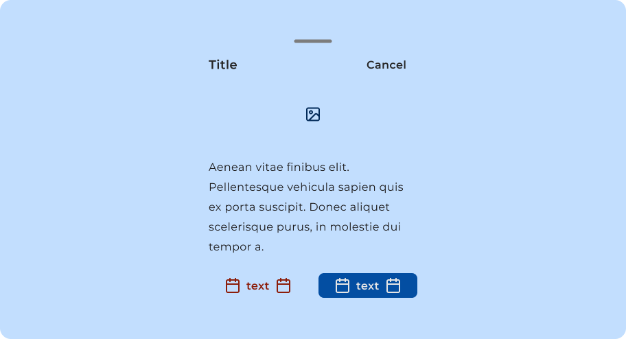 Template do componente Action Sheet